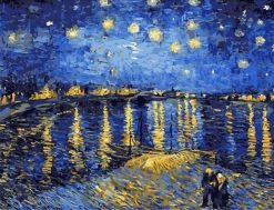 Figuredart Van Gogh Nuit Etoile Sur Le Rhne | Reproduction D'Oeuvres