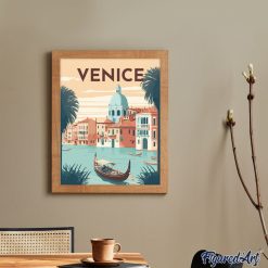 Figuredart Broderie Diamant - Affiche Poster Venise | Broderie Diamant Ville