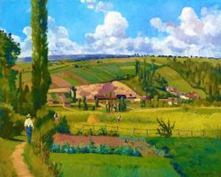 Figuredart Broderie Diamant - Paysage Aux P00E2Tis - Camille Pissarro | Broderie Diamant Reproduction D'Oeuvres