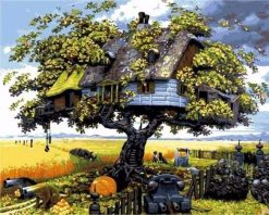 Figuredart Maison Dans Les Arbres | Paysages