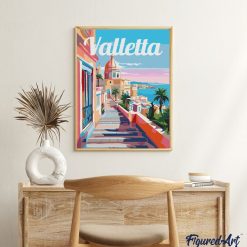 Figuredart Affiche De Voyage Valette | Affiche Vintage