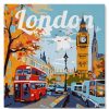 Figuredart Mini Peinture Par Numros 20X20Cm Avec Cadre Big Ben Londres | Paysages