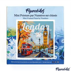 Figuredart Mini Peinture Par Numros 20X20Cm Avec Cadre Big Ben Londres | Paysages