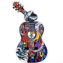 Figuredart Puzzle 2D En Bois - Guitare | Puzzle En Bois 2D