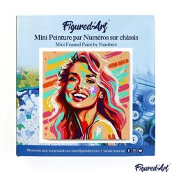 Figuredart Mini Peinture Par Numros 20X20Cm Avec Cadre Blonde Pop Art | Femmes