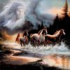 Figuredart Broderie Diamant - Esprit Indien Et Chevaux | Broderie Diamant Paysages