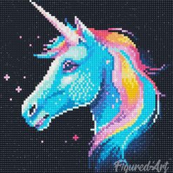 Figuredart Mini Diamond Painting 25X25Cm - Licorne Non | Broderie Diamant Animaux