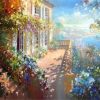 Figuredart Maison Fleurie Sous Le Soleil | Paysages