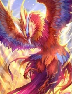 Figuredart Broderie Diamant - Phoenix Et Rayon De Soleil | Broderie Diamant Animaux