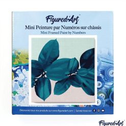 Figuredart Mini Peinture Par Numros 20X20Cm Avec Cadre Feuillage | Fleurs