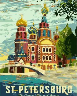 Figuredart Saint Petersbourg Vintage | Affiche Vintage