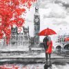 Figuredart Parapluie Rouge Londres | Romantique