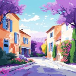 Figuredart Mini Diamond Painting 25X25Cm - Printemps En Provence | Broderie Diamant Paysages