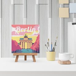 Figuredart Mini Peinture Par Numros 20X20Cm Avec Cadre Berlin | Ville