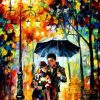 Figuredart Couple Romantique Sous La Pluie | Paysages